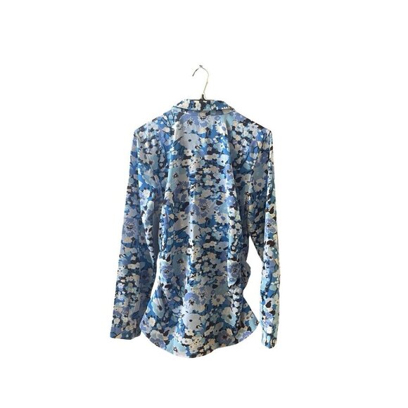 NWT Rails Lisa Top in Blue White Black Zinnia Button Up Size Large - Picture 8 of 13